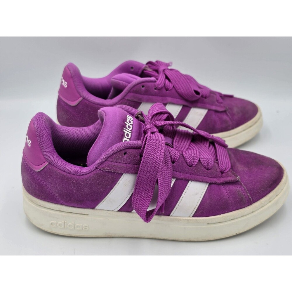 Adidas Grand Court 2.0 Purple Suede Sneakers JH7231 Womens Size 7 Low Top Shoes